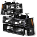 Black Headlight Bumper Light Amber Lens Corner G4525