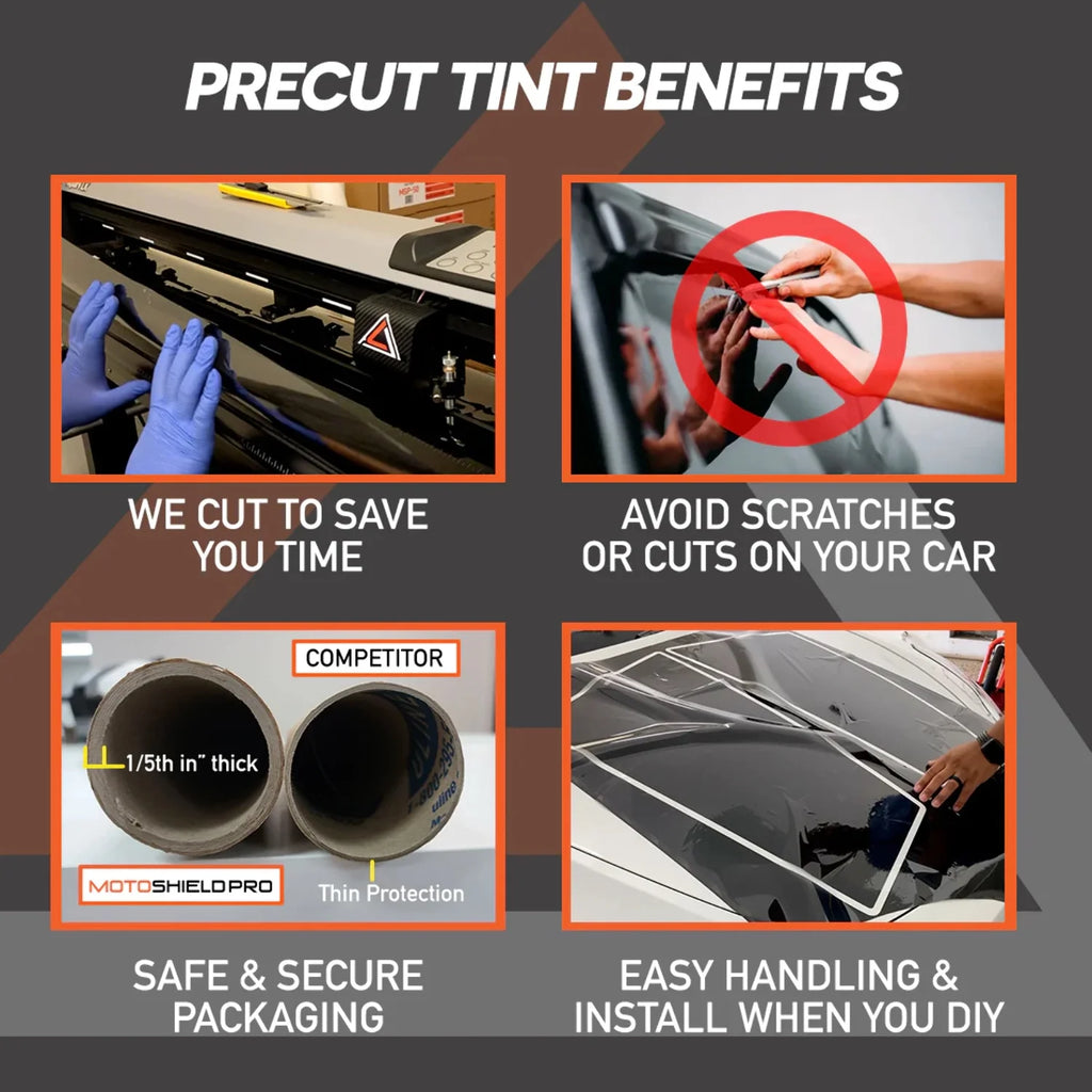 Precut Ceramic Window Tint Film for 2019-2021 Chevrolet Silverado 1500 Crew Cab Front Windshield 75% P9635