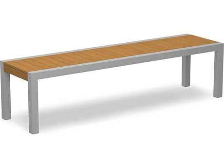 Satin White Slate Grey Bench P8067