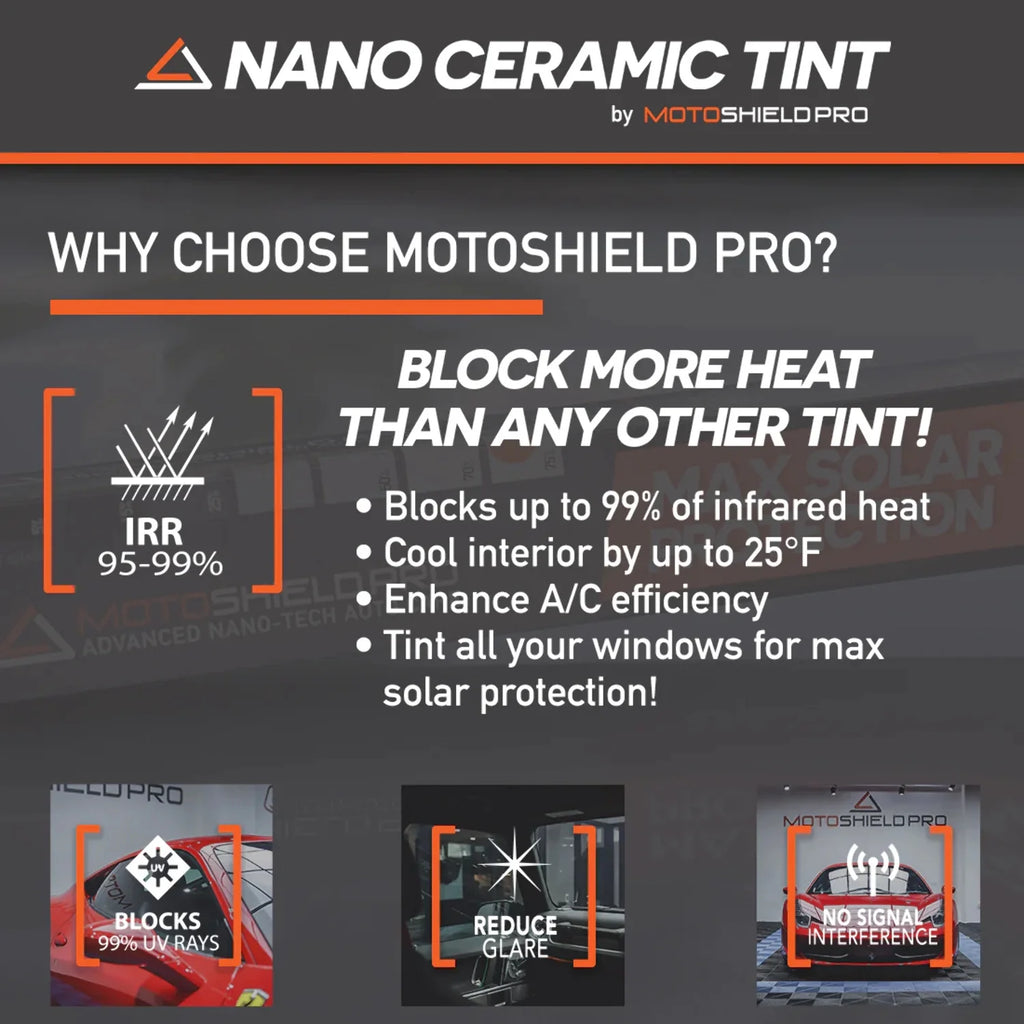 Precut Ceramic Window Tint Film for 2019-2021 Chevrolet Silverado 1500 Crew Cab Front Windshield 75% P9635