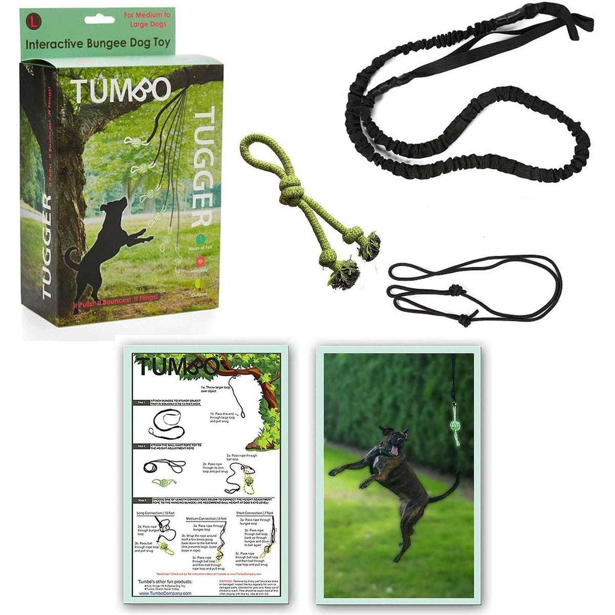 Outdoor Hanging Bungee Dog Toy Large X3373