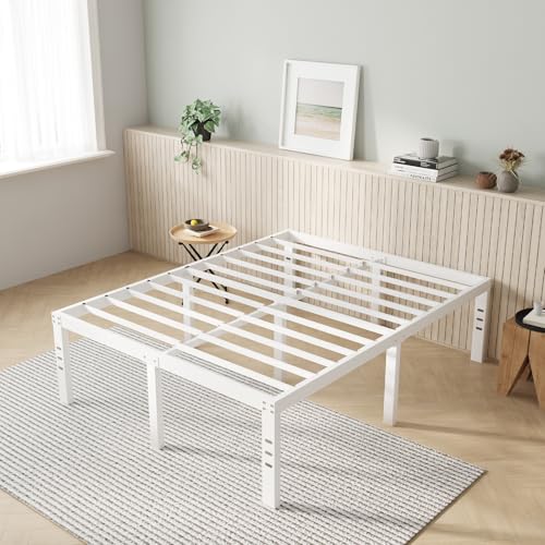 Full Size 14 Inch Metal Platform Bed Frame with Storage H78233