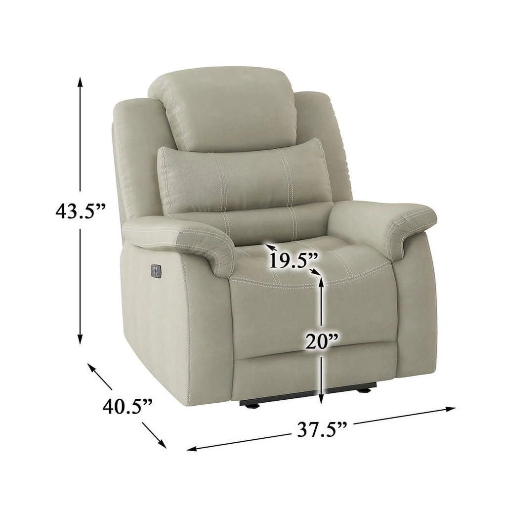 Gray Microfiber Power Reclining Chair G69697