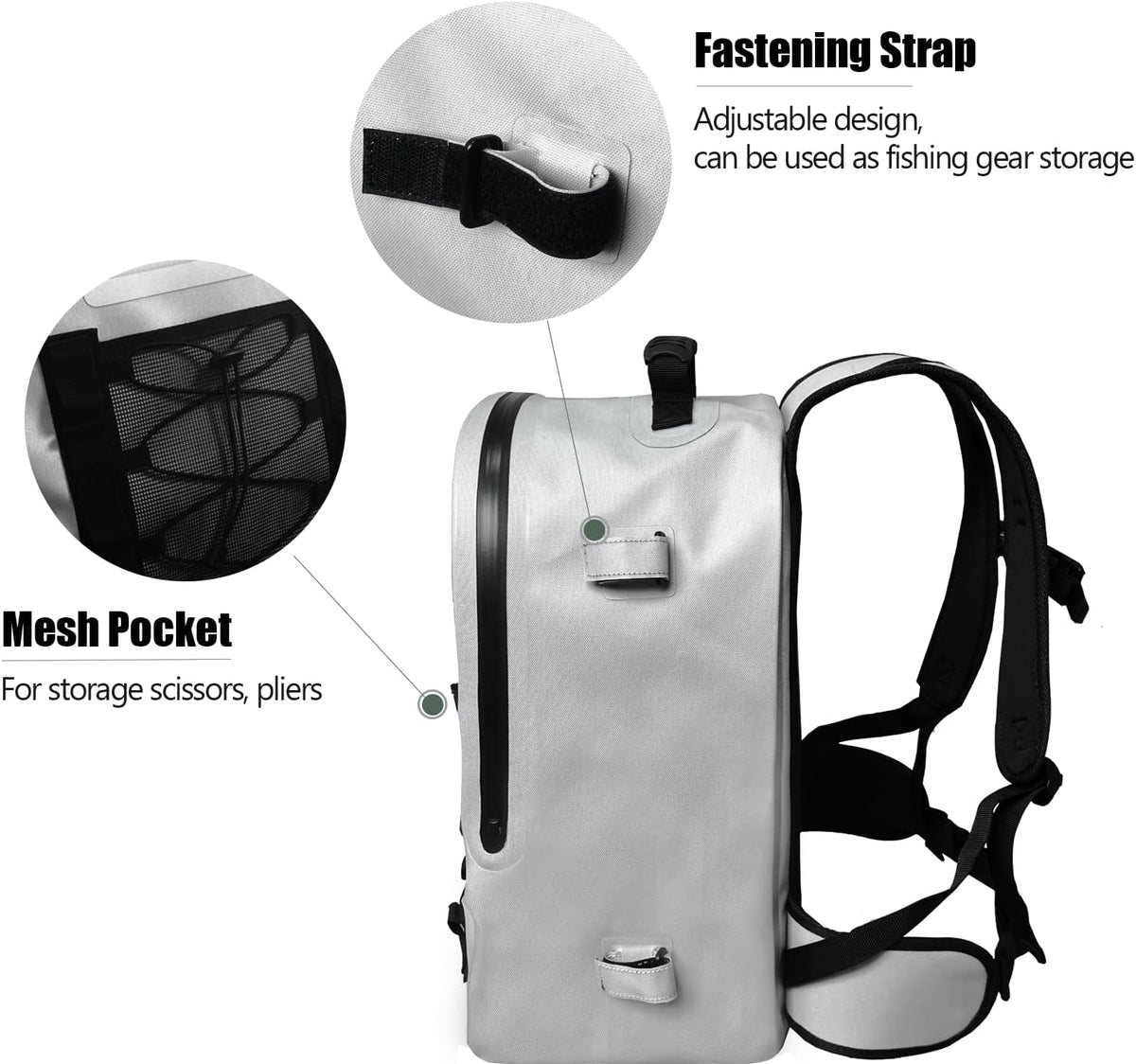 26L Waterproof Fishing Backpack with Rod Holder G85457