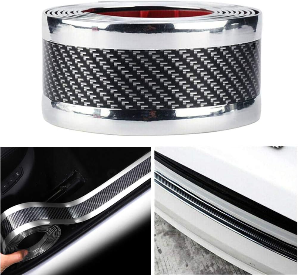 Carbon Fibre Car Door Sill Guards Protector 3x250cm Pack of 2 F574