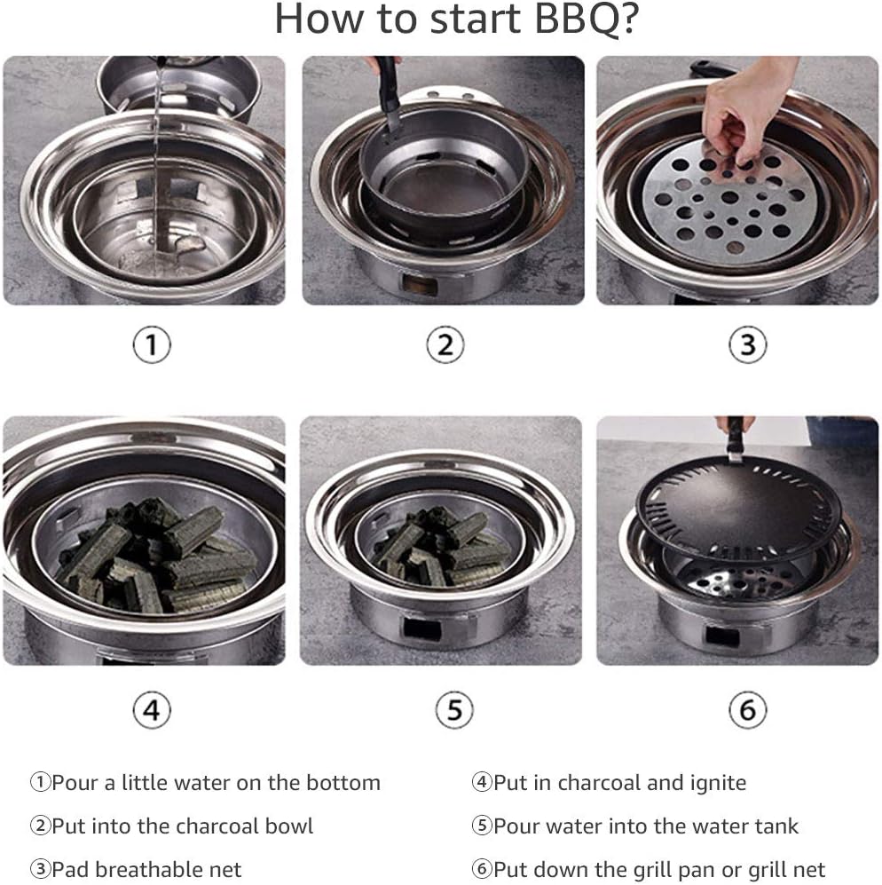 Portable Stainless Steel Charcoal Grill E515