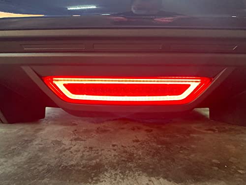 Clear Lens LED Rear Fog Light Kit with Red Tail Brake Lamp & White Backup Reverse Lamp X827