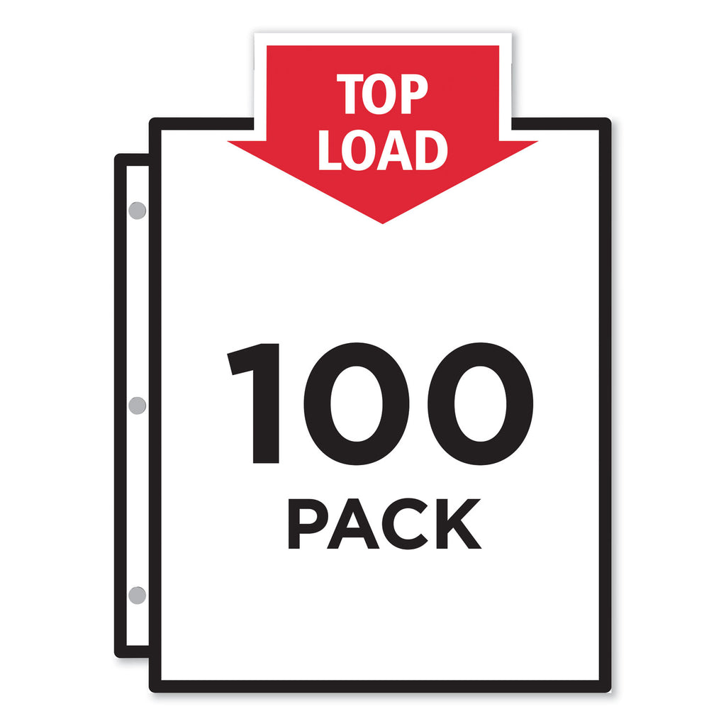 Clear Recycled Polypropylene Sheet Protector, 100/Box F296