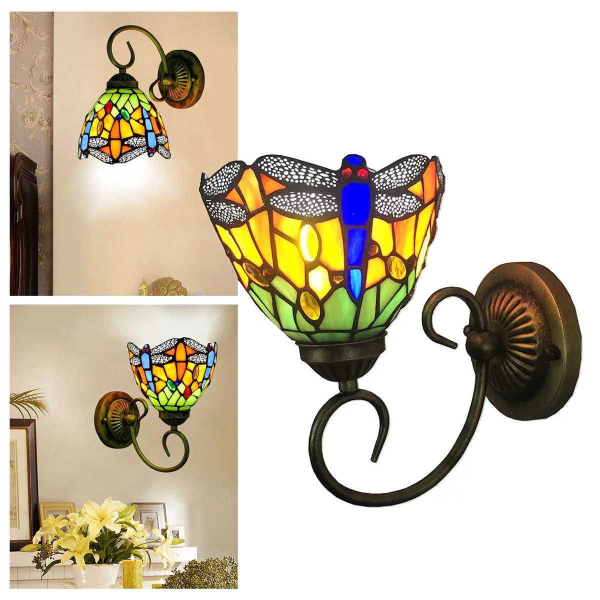 Stained Glass LED Wall Sconce R39929