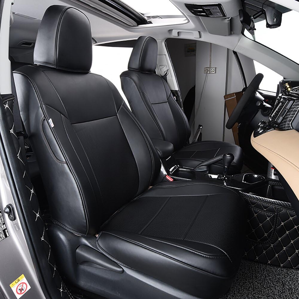 Black Leather Full Set Seat Covers for Toyota RAV4 2013-2018 H168