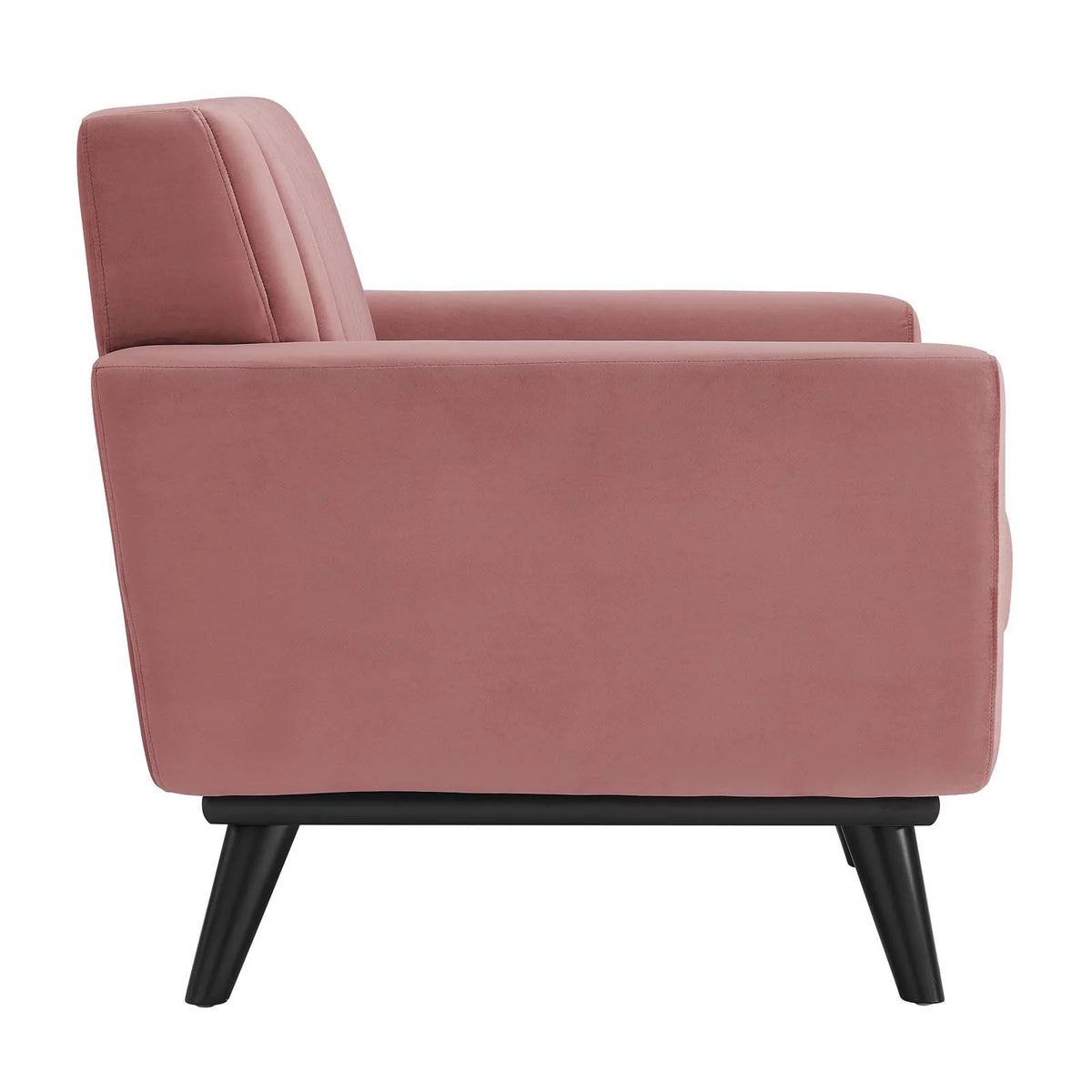 Dusty Rose Channel Tufted Performance Velvet Armchair Y760