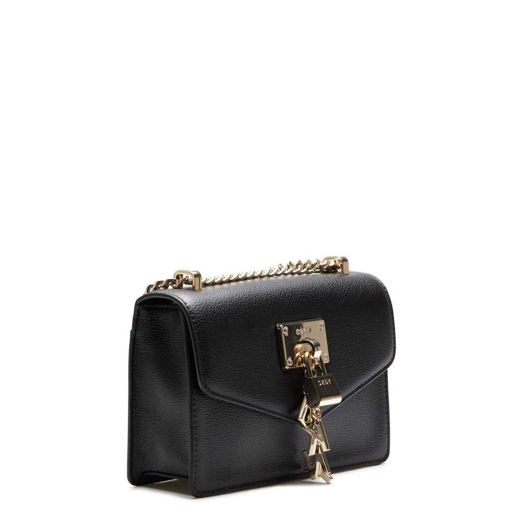 Leather Flap Shoulder Bag Black/Gold D446634