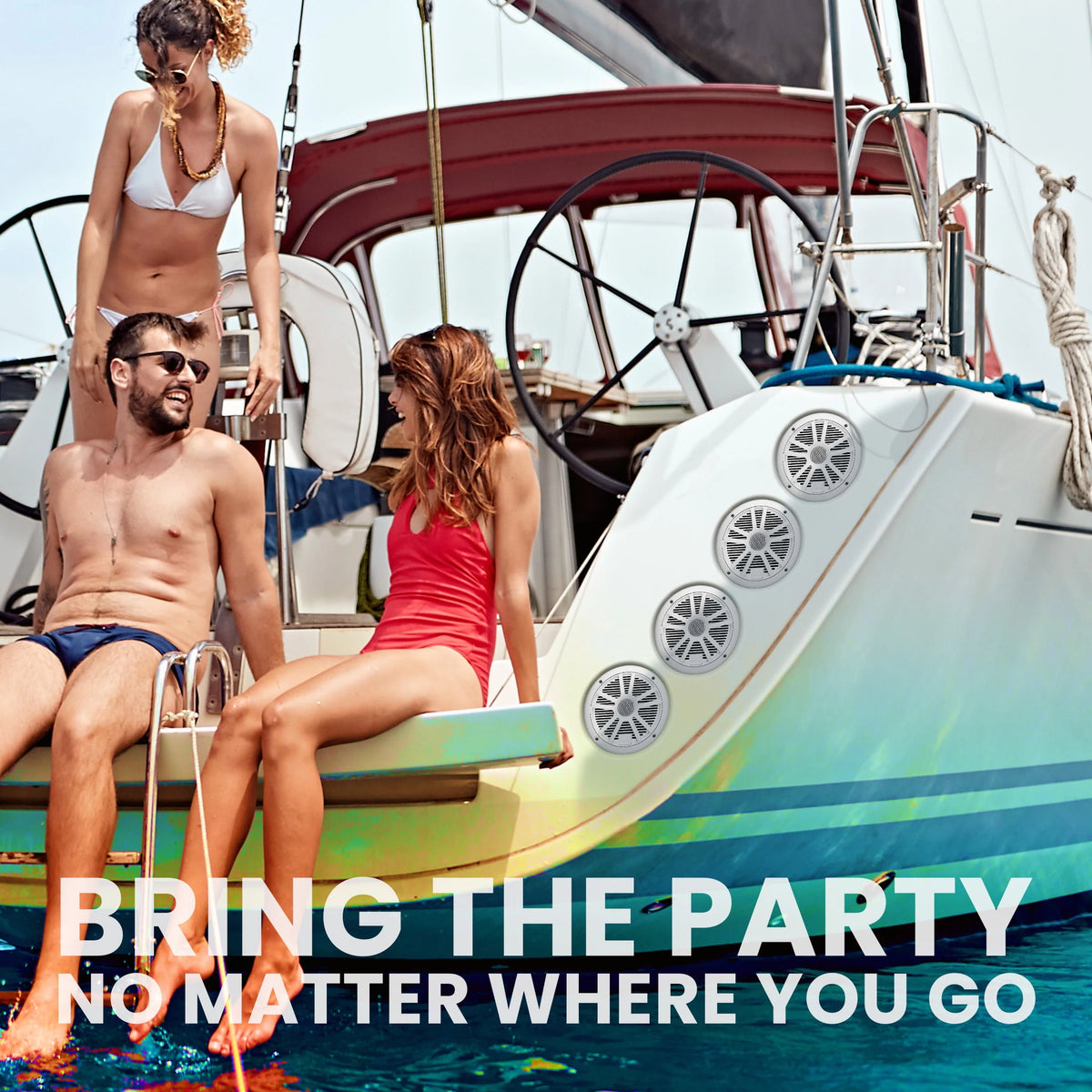 6.5 Inch Marine Speakers and AM/FM Receiver T9155
