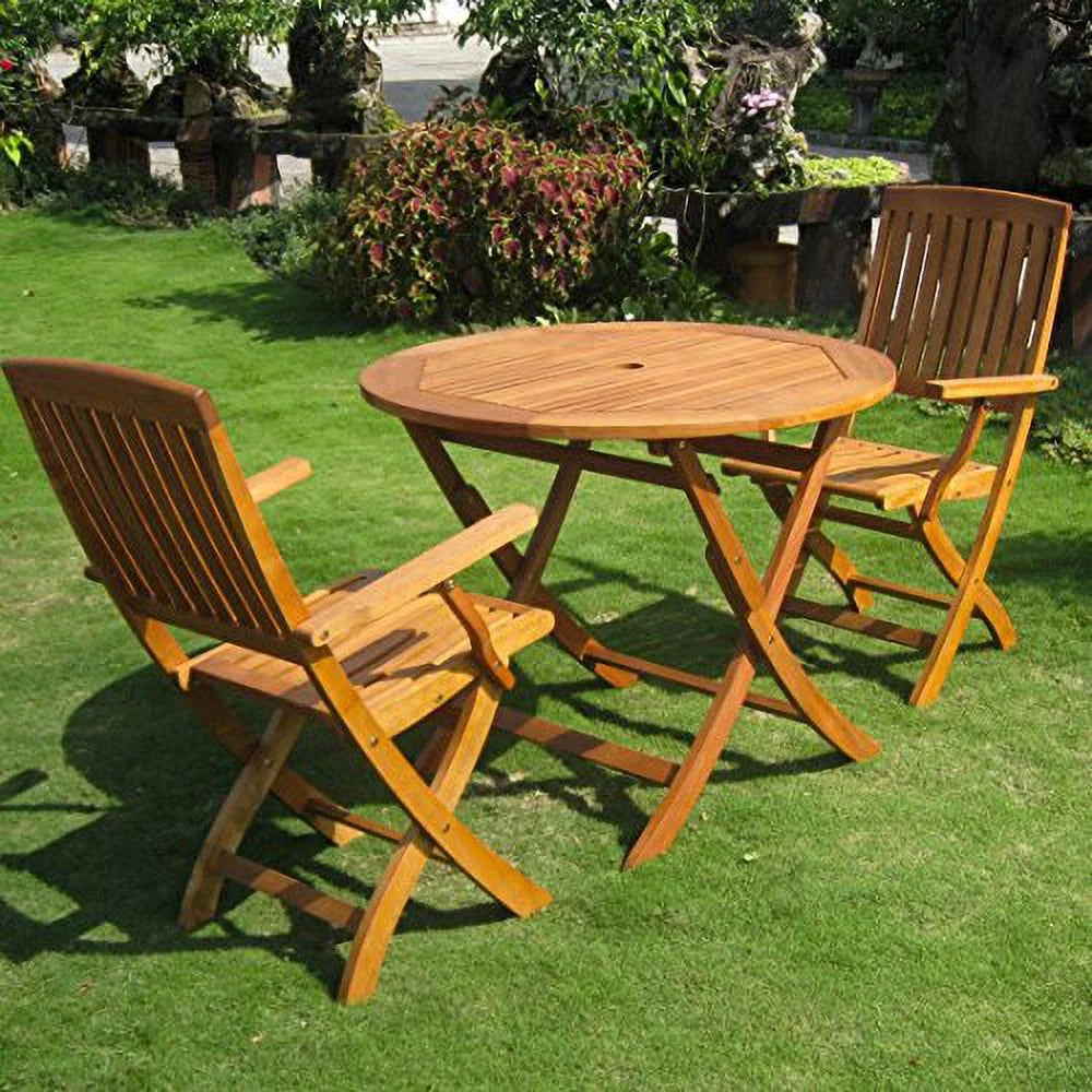 Balau Wood 3 Piece Patio Bistro Set X6575