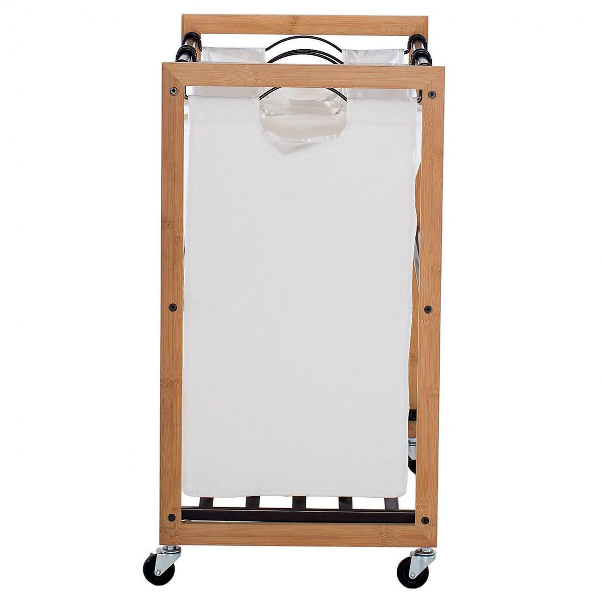 Bamboo Laundry Cart with 3 Bags Q237731