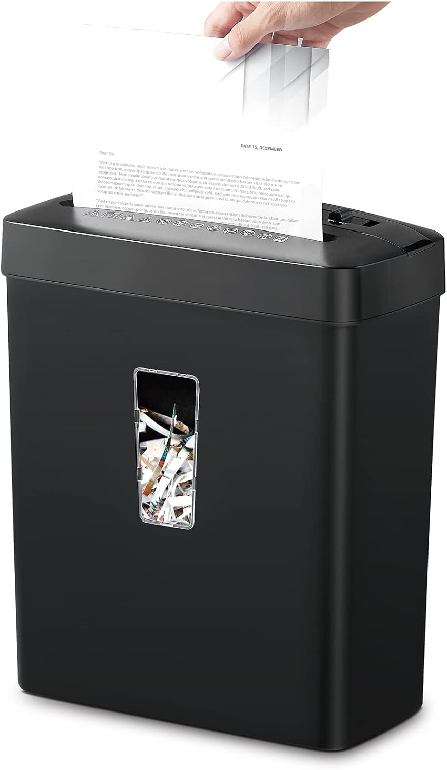 6-Sheet Cross Cut Paper Shredder with Security Lock F48567