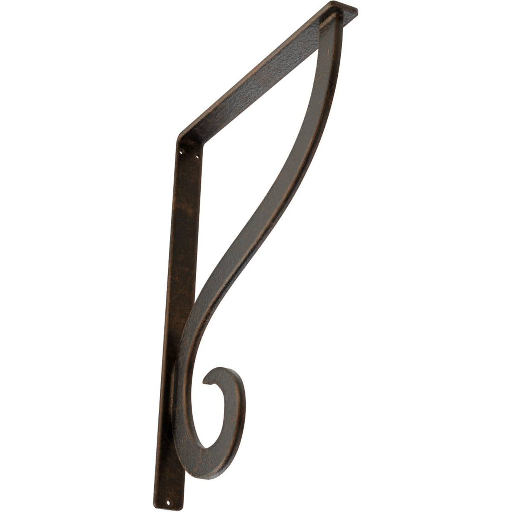 Wrought Iron Bracket Antiqued Bronze J880