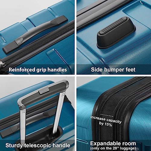 Expandable PC+ABS Spinner Suitcase with TSA Lock 20in 24in 28in F7029