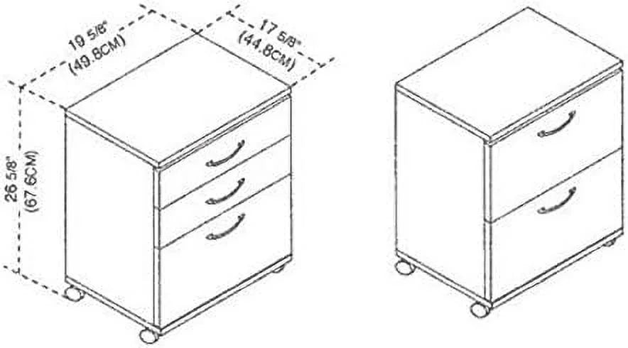 3 Drawer Wood Filing Cabinet F555