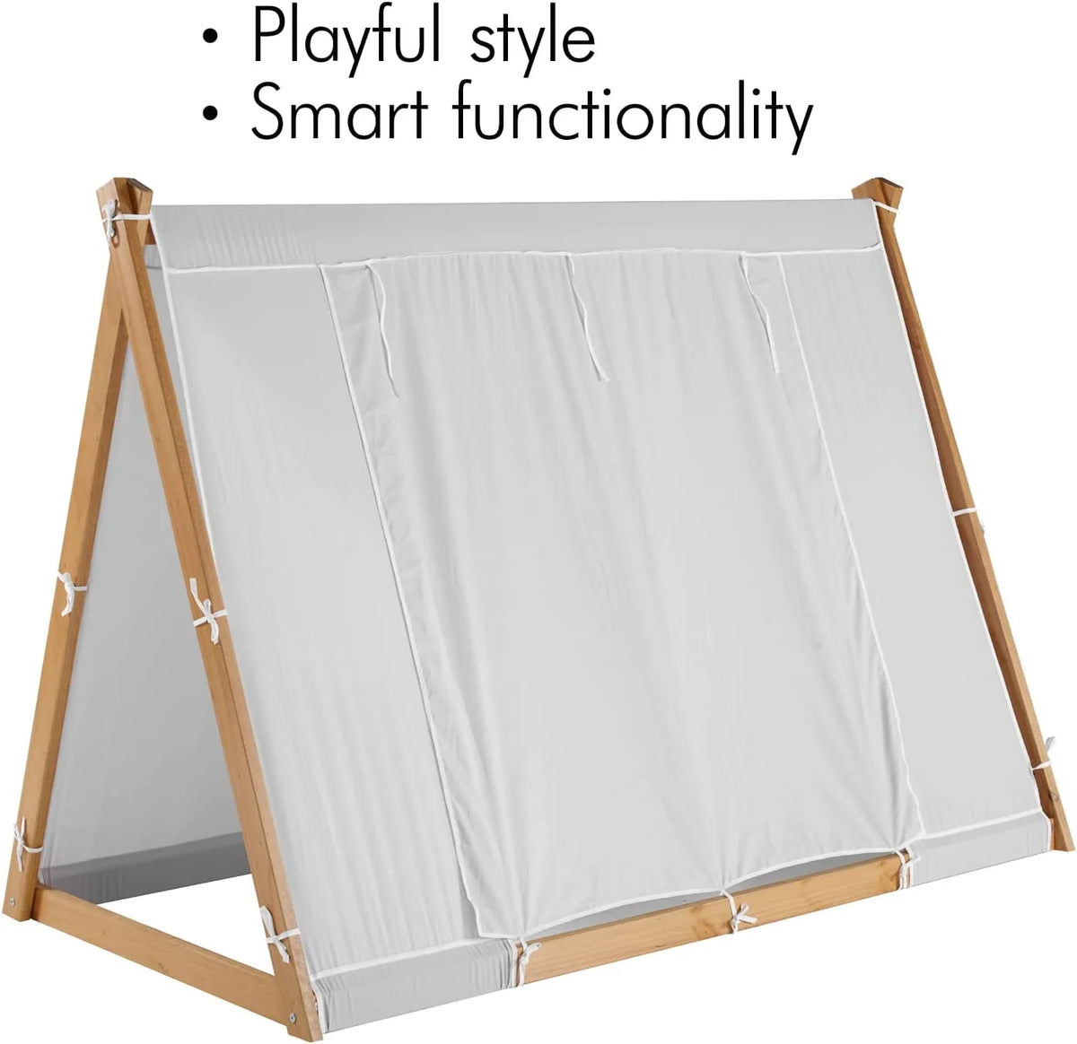 Twin Floor Bed with Natural Frame T60752