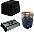 12" Loaded Sub Box with Amplifier and 4Ga Amp Install Kit U5661