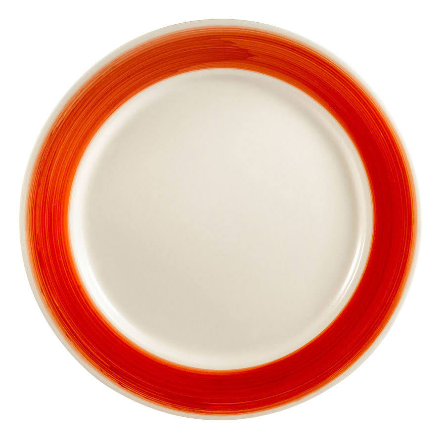Red Stoneware Rainbow Plate F191124