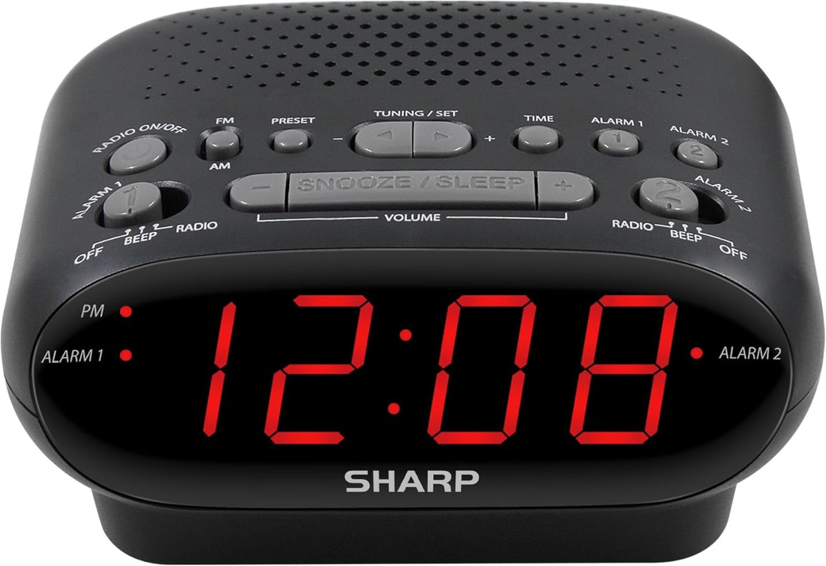 Black Dual Alarm Clock Radio O758