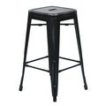 Antique Black Metal Barstools 2-Pack I589114