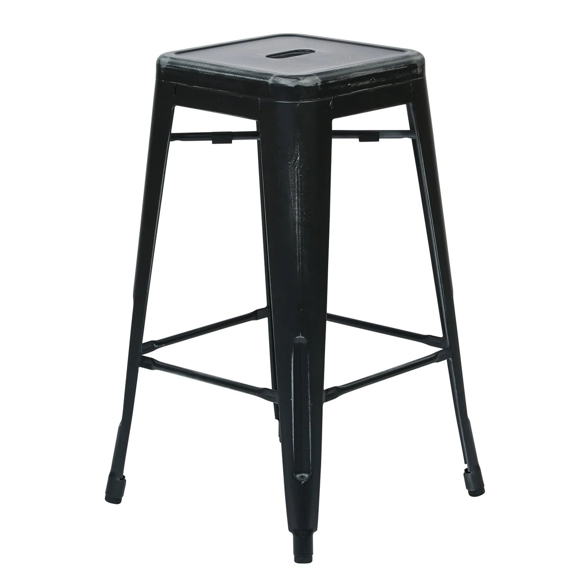 Antique Black Metal Barstools 2-Pack I589114