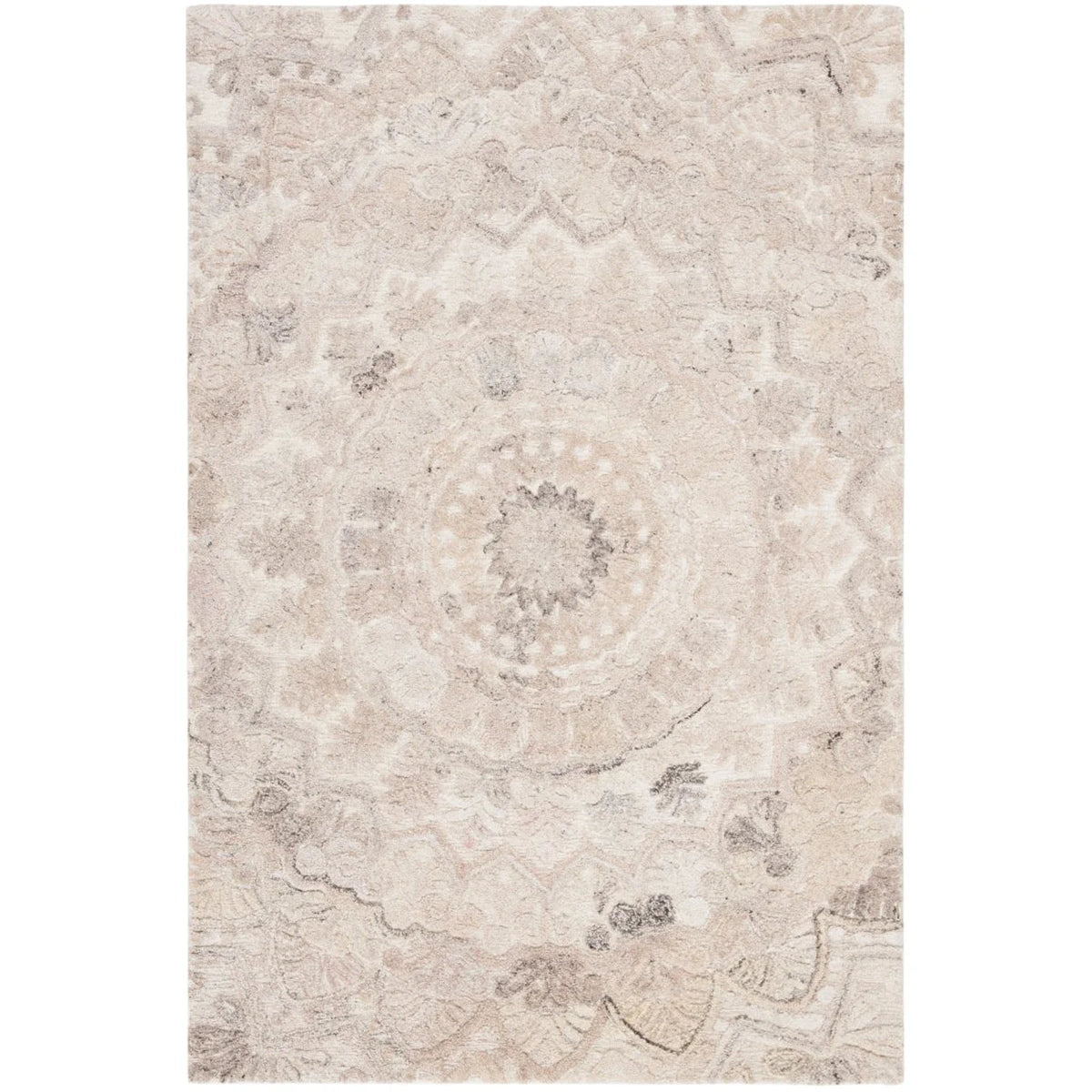 Handmade Beige Ivory Rug Y9845