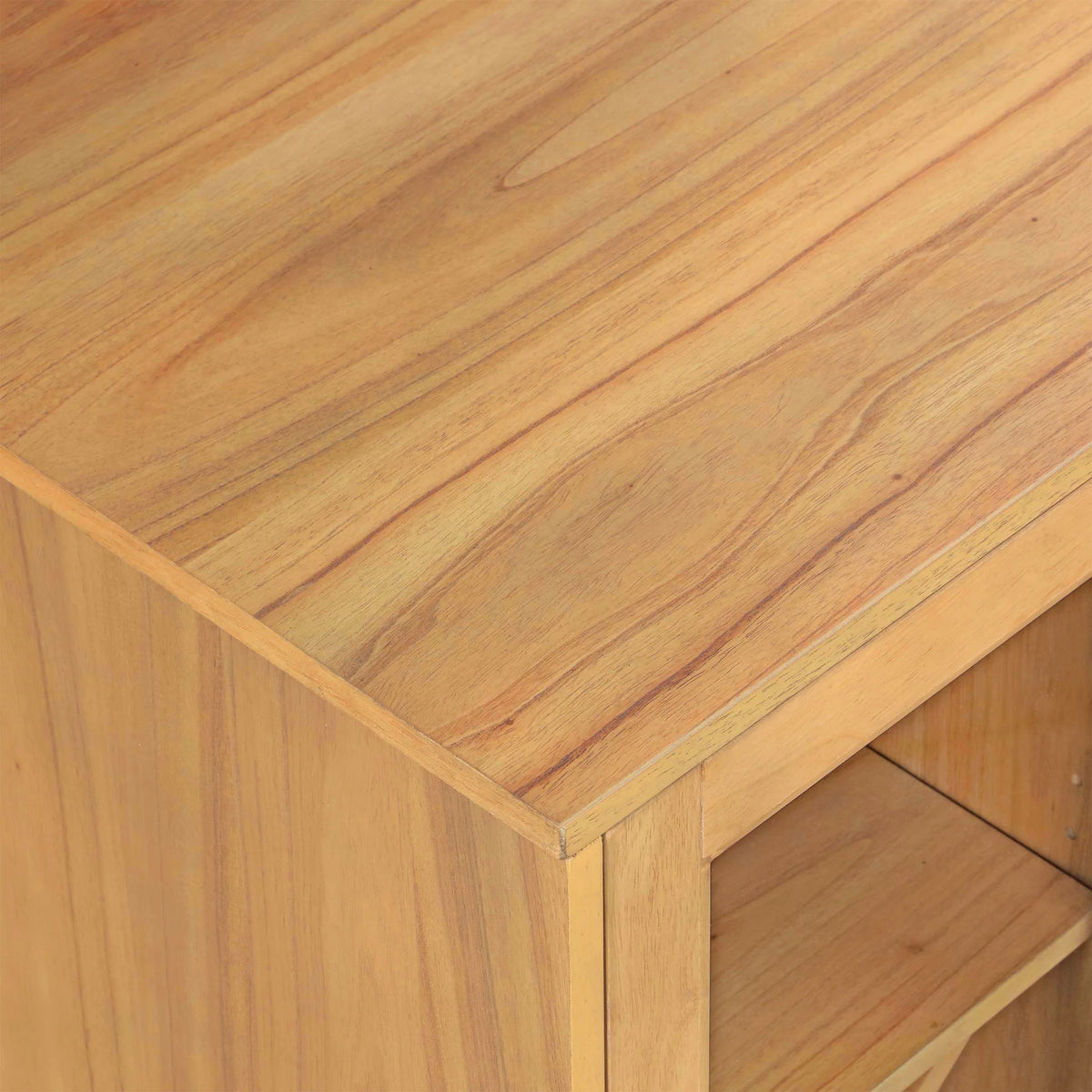 Natural Oak Bar Cabinet with Solid Wood Frame O505