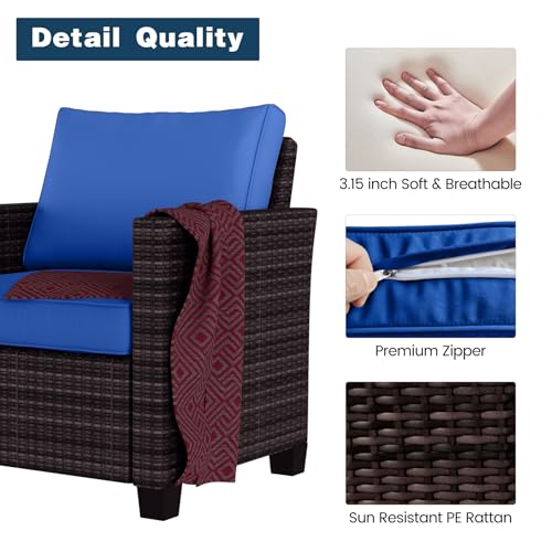 5-Piece PE Rattan Sectional Sofa Set with Storage Table I2459