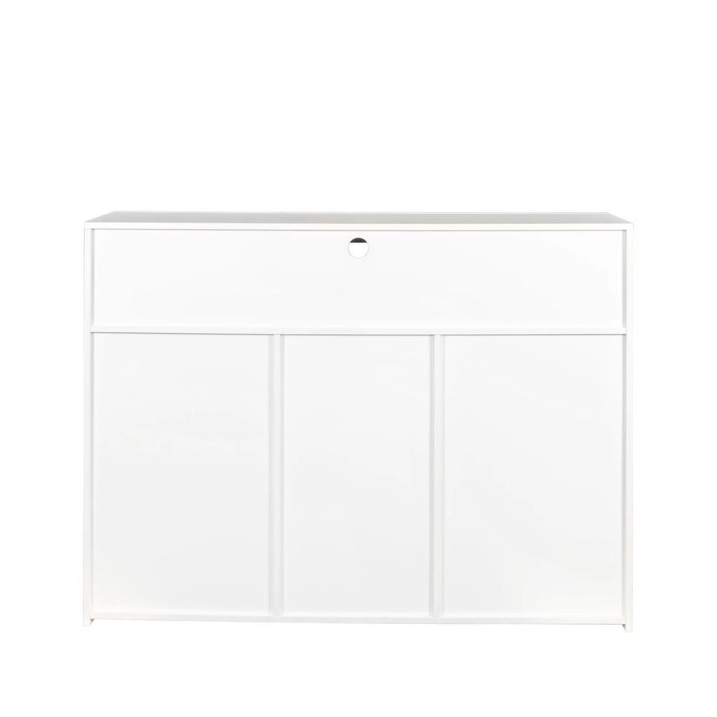 Black High Gloss Sideboard Storage Cabinet with LED Light H48741