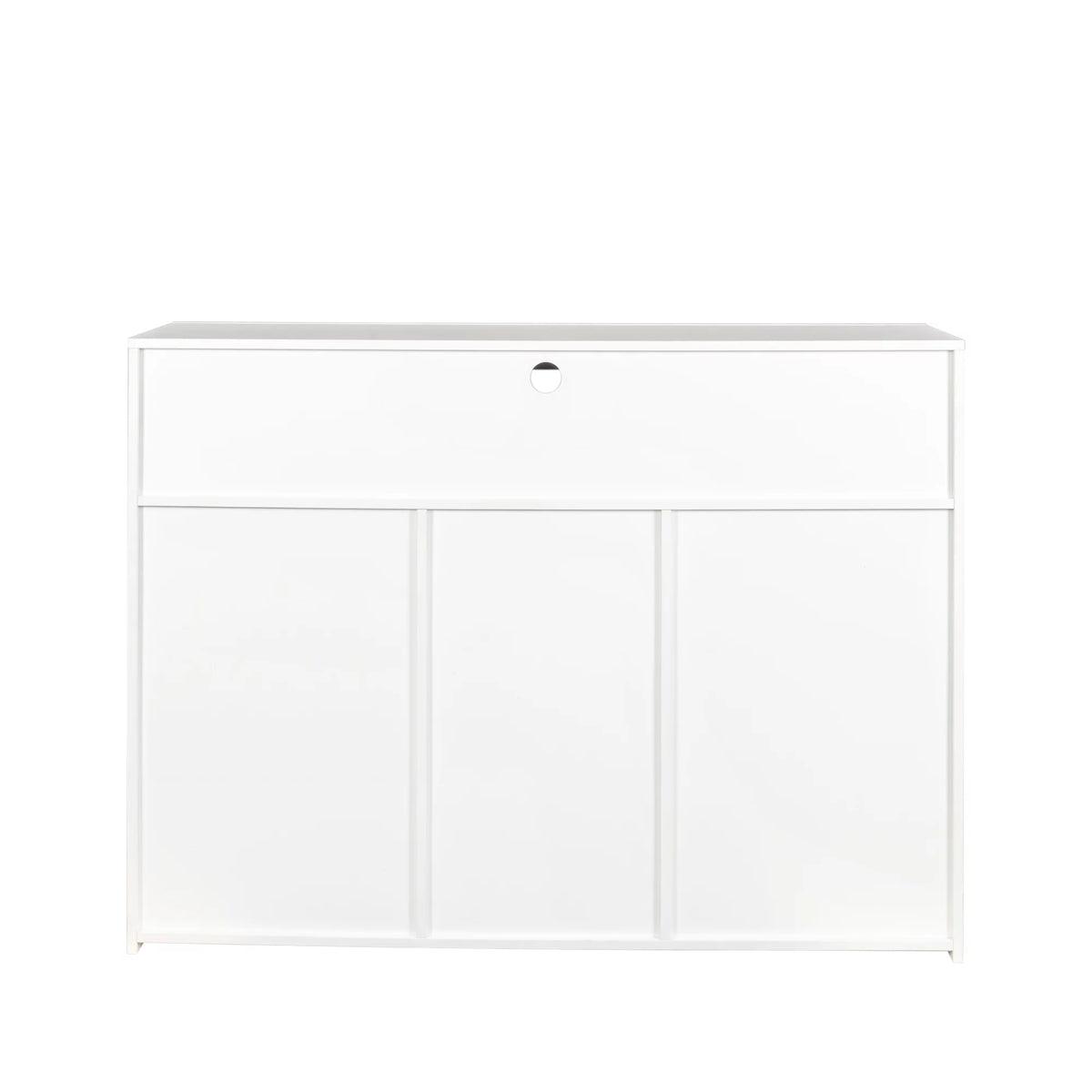 Black High Gloss Sideboard Storage Cabinet with LED Light H48741