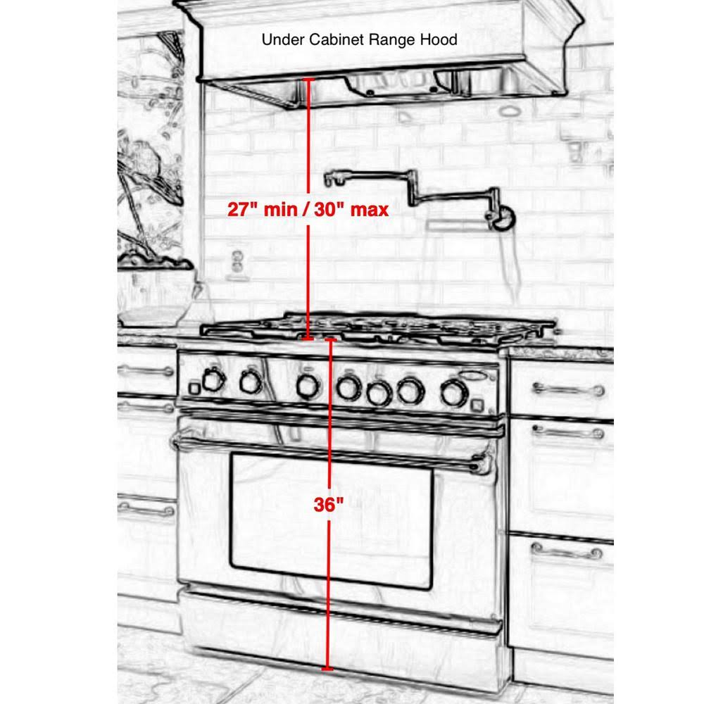 30x22 Under Cabinet Stainless Steel Range Hood X913