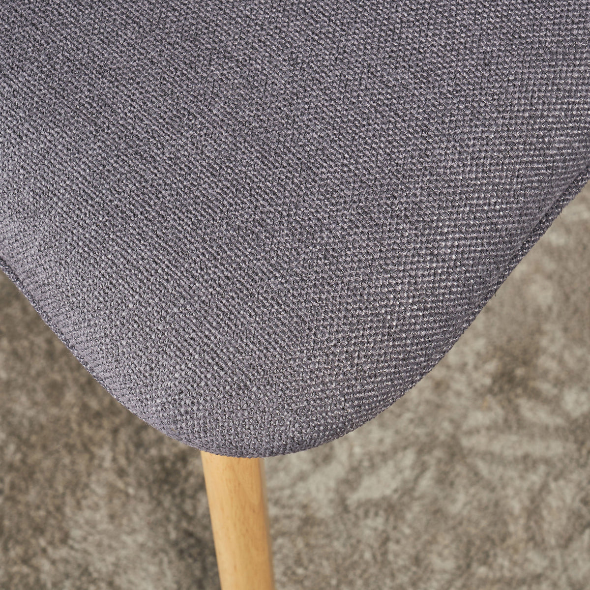 Dark Grey Fabric Dining Chairs Set of 2 A4692