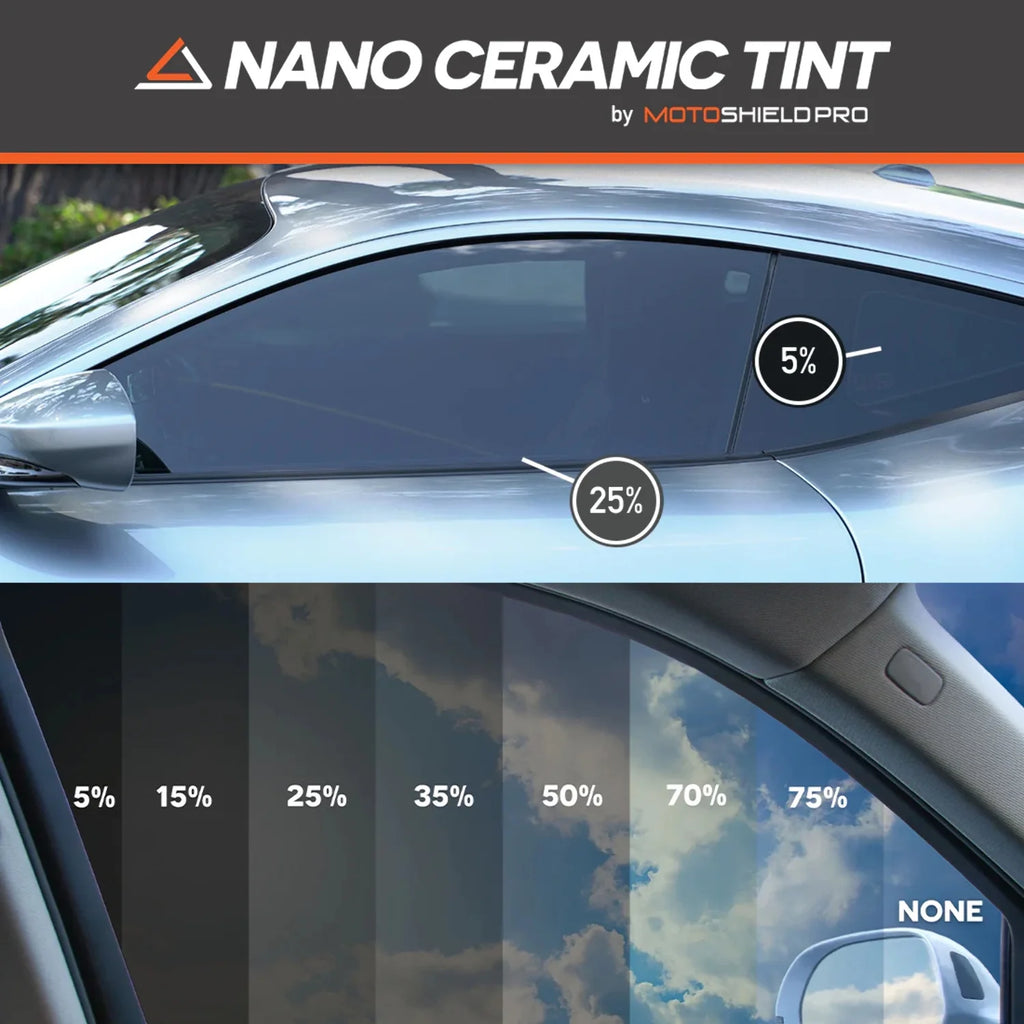 Precut Ceramic Window Tint Film for 2019-2021 Chevrolet Silverado 1500 Crew Cab Front Windshield 75% P9635
