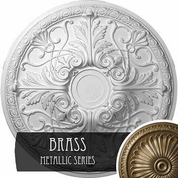 26x22OD x 3x22P Ceiling Medallion (Brass) O624812