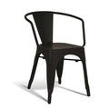 Black Stacking Patio Dining Armchair X26509