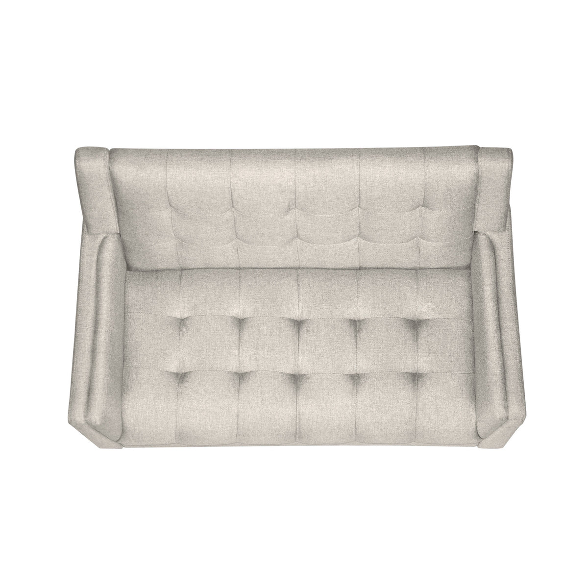 Beige Fabric Tufted Loveseat B411