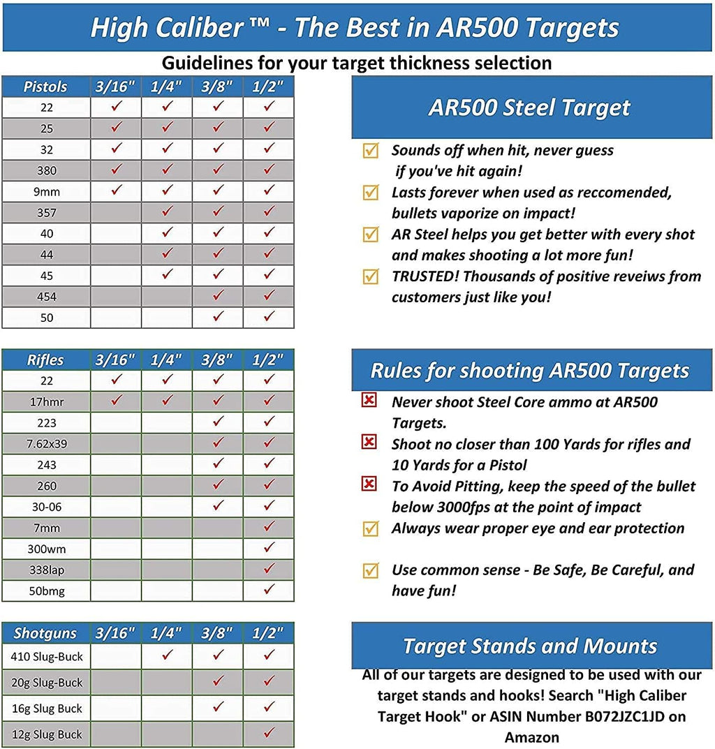 AR500 Silhouette Targets G6092