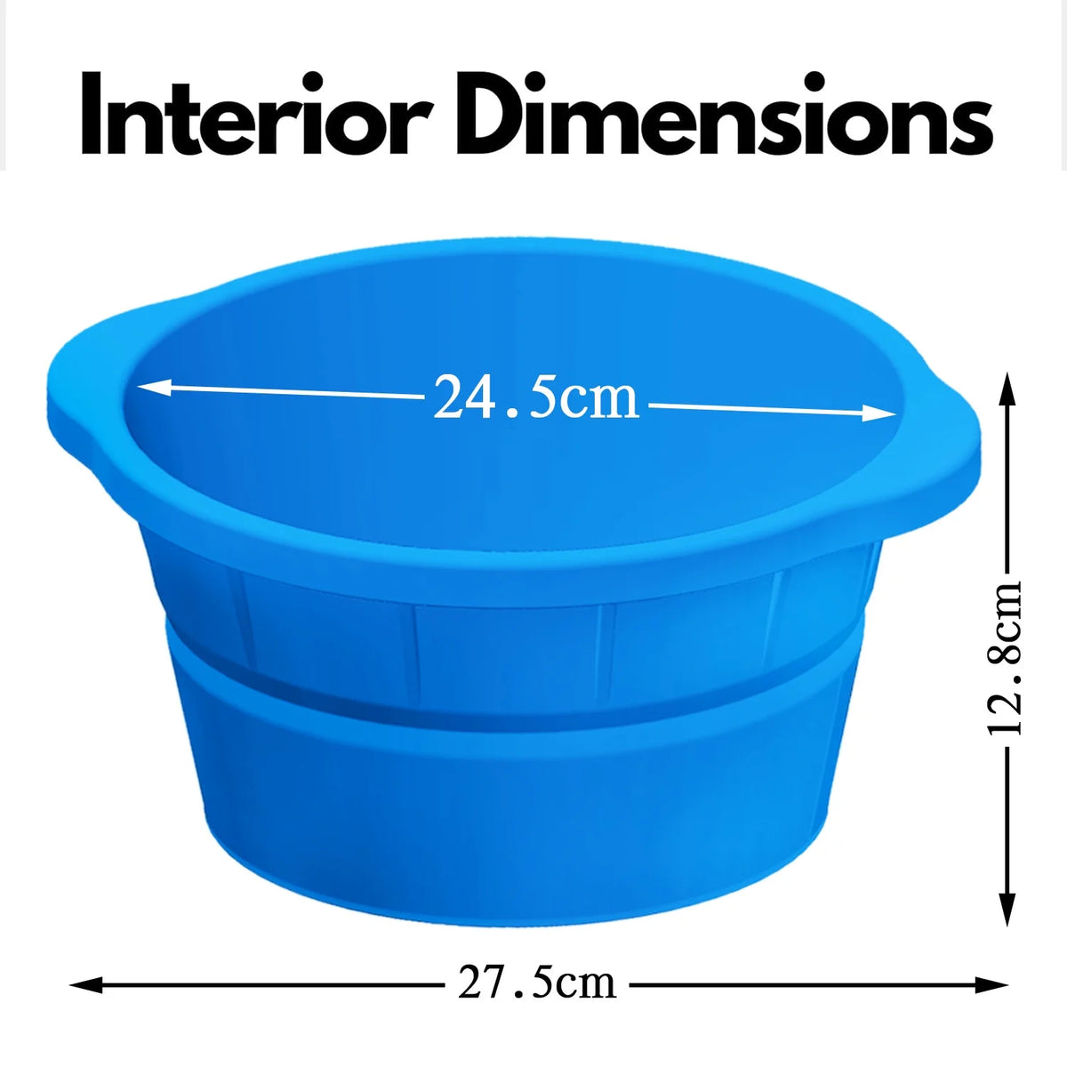 Large Round Silicone Ice Block Mold with Lid (Blue) F6552