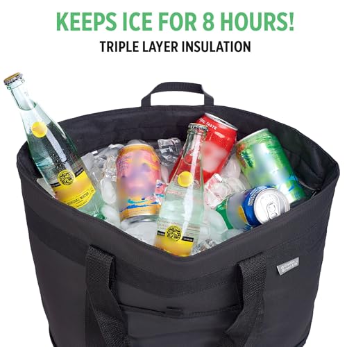 Jumbo Insulated Cooler Bag (Charcoal) with HD Thermal Insulation J737244