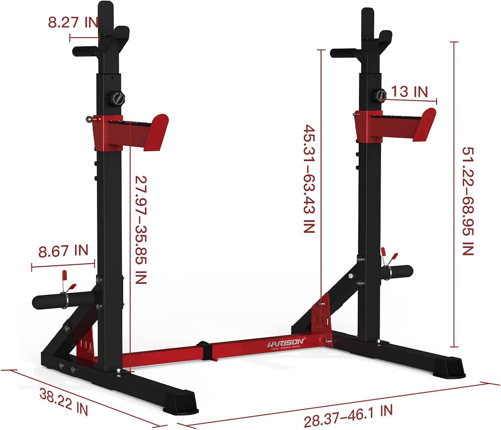 Adjustable Power Rack with Dip Bar Station M945614