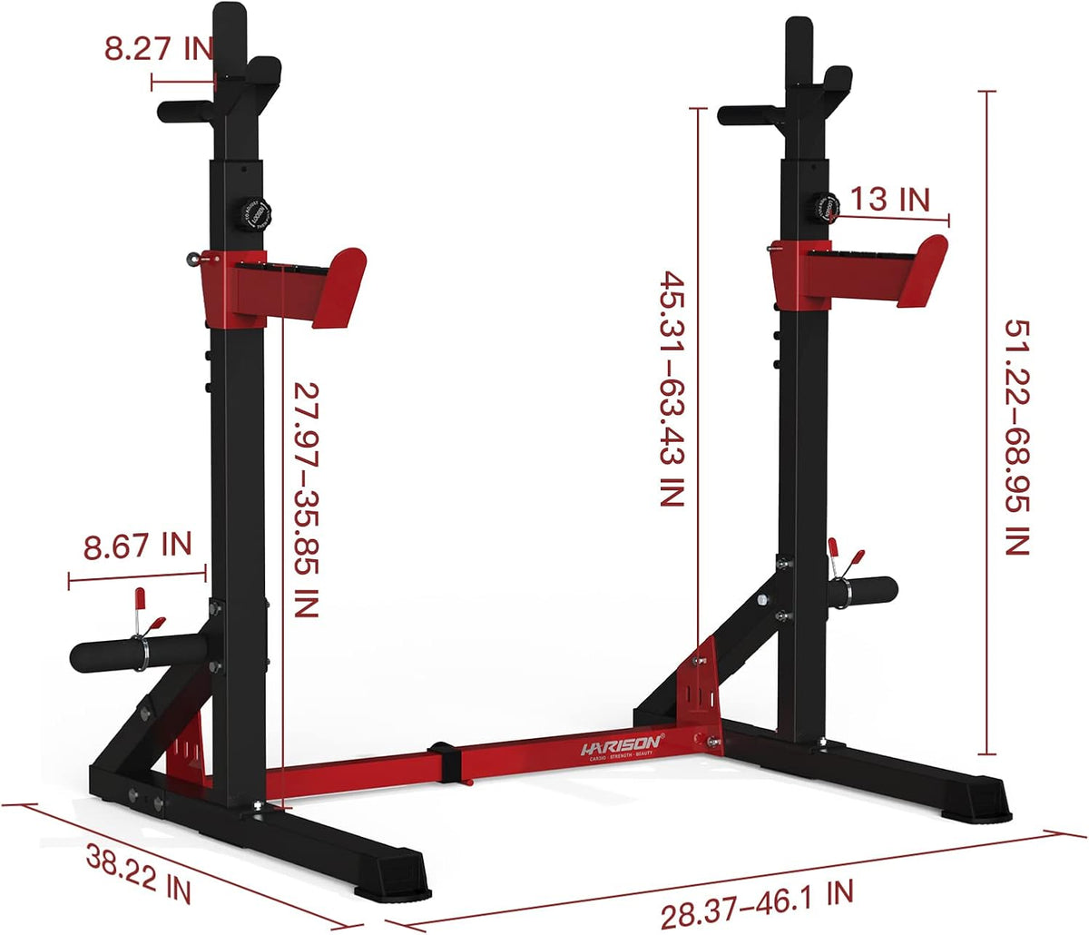 Adjustable Power Rack with Dip Bar Station M945614