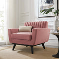 Dusty Rose Channel Tufted Performance Velvet Armchair Y760