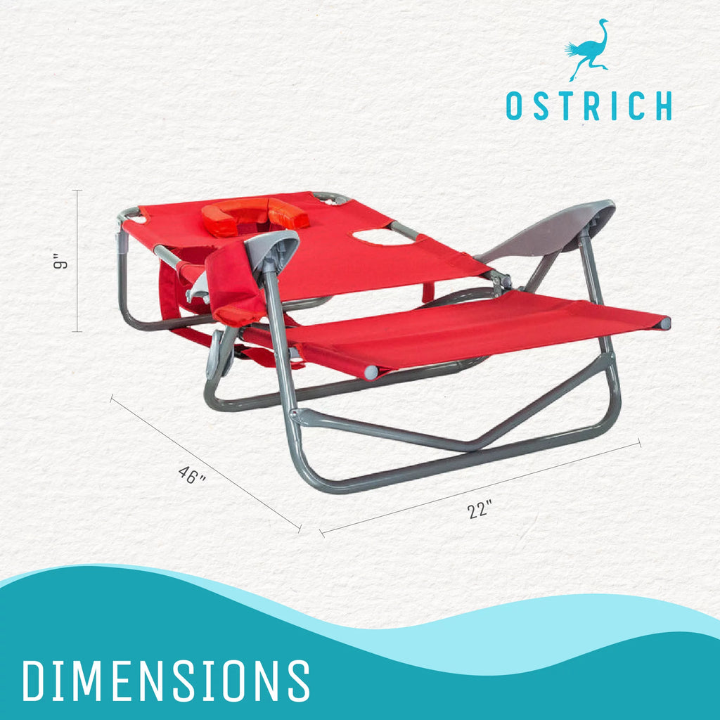 Red Outdoor Reclining Camping Chair P813