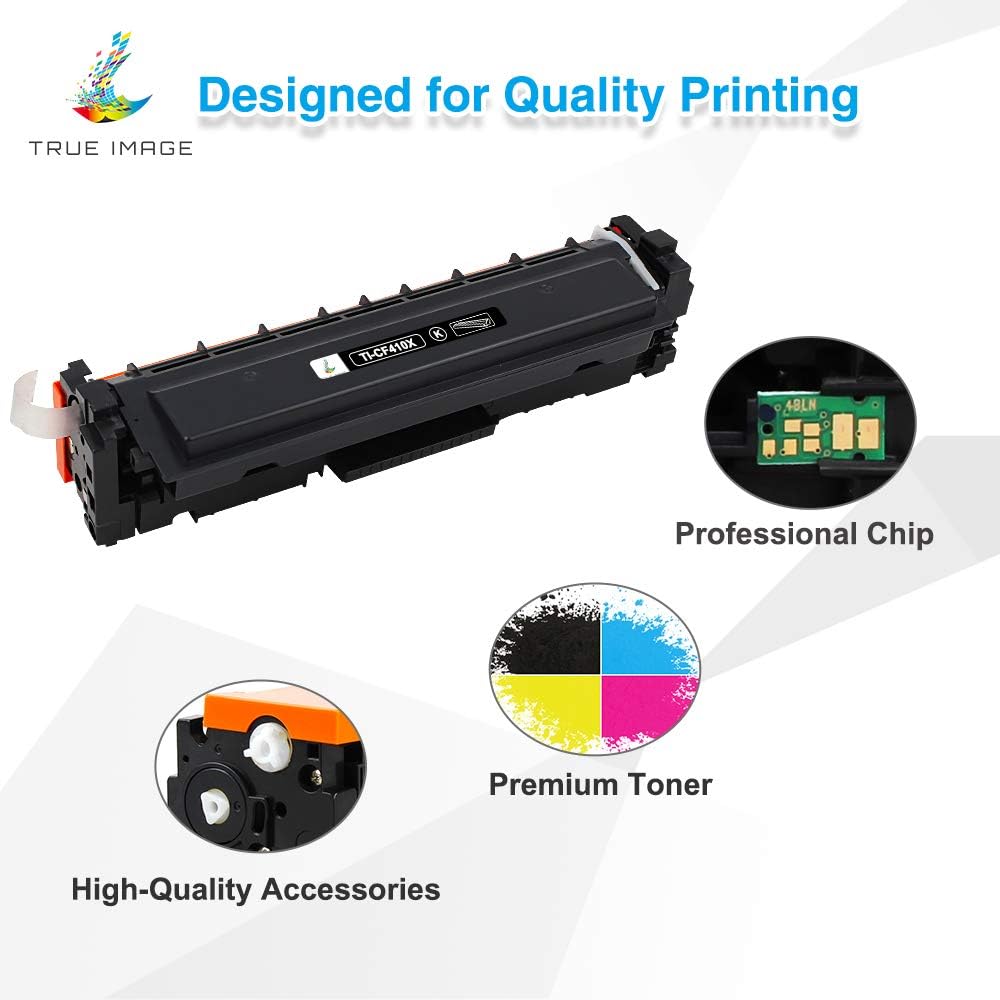 4 Pack Compatible Toner Cartridge for HP 410X CF410X CF411X CF412X CF413X O2857