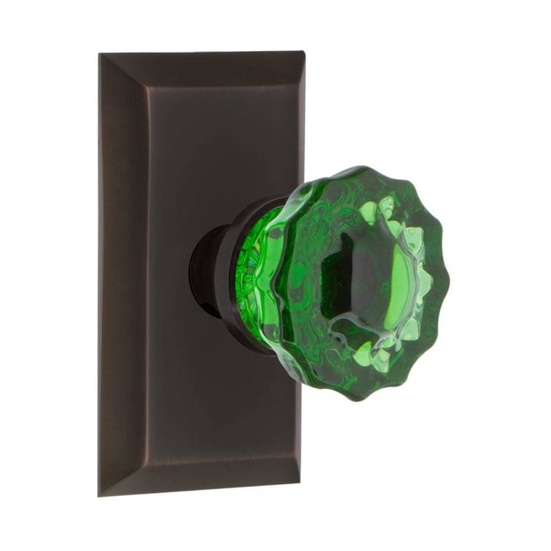 Timeless Bronze Crystal Glass Door Knob E8158