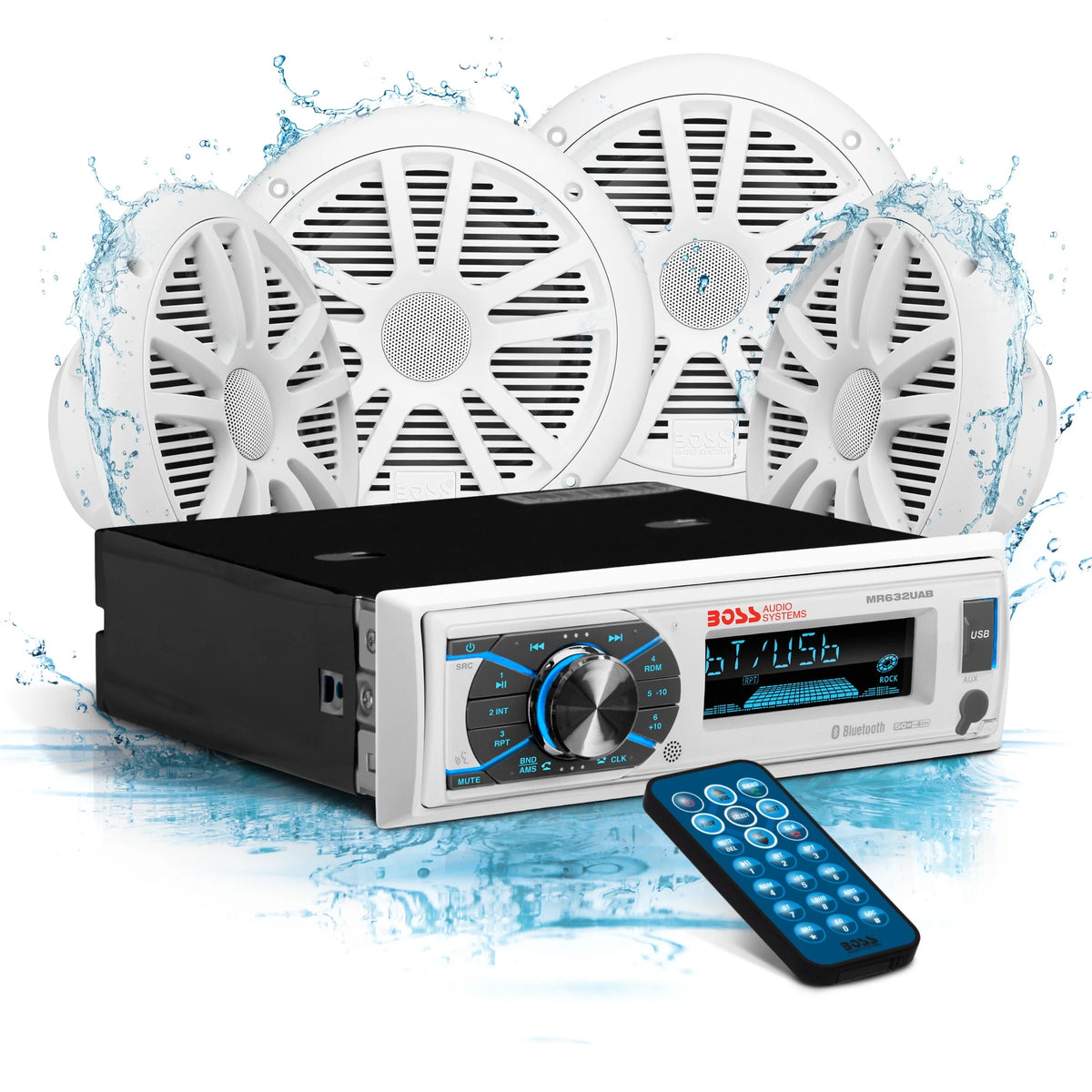 6.5 Inch Marine Speakers and AM/FM Receiver T9155